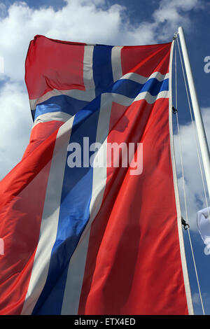 Berlin, Allemagne, le drapeau de la Norvège Banque D'Images