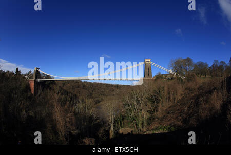Clifton Suspension Bridge, enjambant l'Avon Gorge, Clifton, Bristol, England, UK. Banque D'Images
