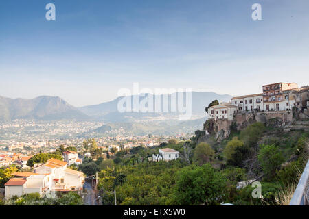 Palerme à partir de ci-dessus. Monreale, Sicile. Italie Banque D'Images