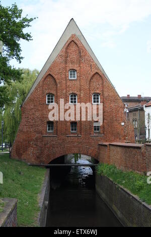 Gdansk, Pologne. Le petit moulin. Banque D'Images