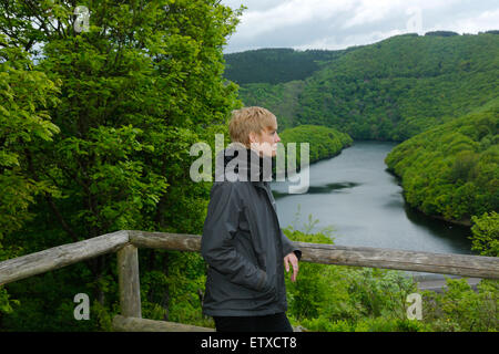 Strasbourg, France, randonnée pédestre le long de la piste sauvage dans le parc national de l'Eifel Banque D'Images