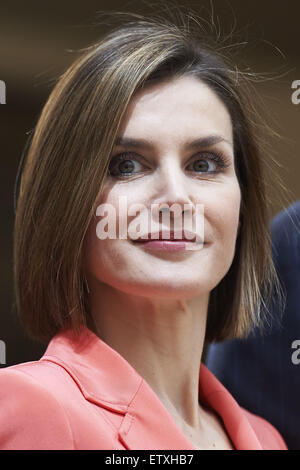 Madrid, Espagne. 16 Juin, 2015. Reine Letizia d'Espagne à la cérémonie organisée pour marquer le bicentenaire de la création du Conseil de la grandeur de l'Espagne au Palais de El Pardo le 16 juin 2015 à Madrid Crédit : Jack Abuin/ZUMA/Alamy Fil Live News Banque D'Images