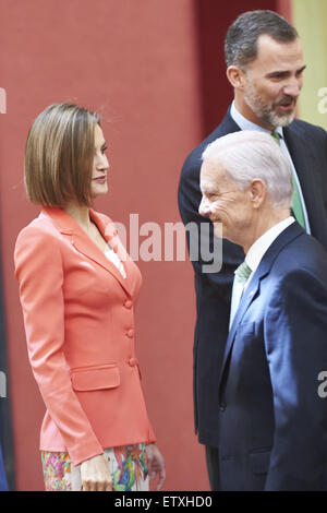 Madrid, Espagne. 16 Juin, 2015. Reine Letizia d'Espagne à la cérémonie organisée pour marquer le bicentenaire de la création du Conseil de la grandeur de l'Espagne au Palais de El Pardo le 16 juin 2015 à Madrid Crédit : Jack Abuin/ZUMA/Alamy Fil Live News Banque D'Images