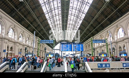 La gare Keleti Palyaudvar Budapest Banque D'Images