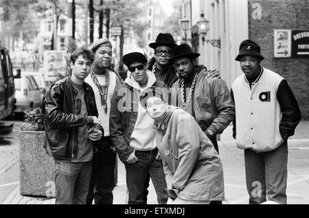 Les Beastie Boys à Amsterdam avec des membres de Run-DMC. 22 mai 1987. Banque D'Images