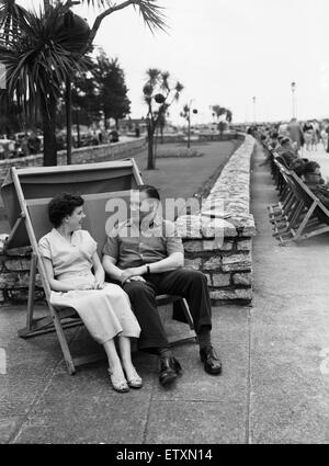 Maison de scènes dans Blackpool, Lancashire. Juin 1954. Banque D'Images