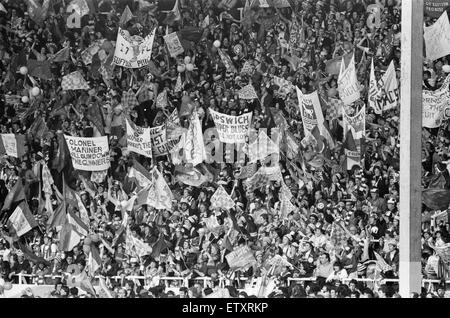 Ipswich Town 1-0 Arsenal, finale de la FA Cup, au stade de Wembley, Londres, samedi 6 mai 1978. Ipswich Town, Fans et supporters. Banque D'Images