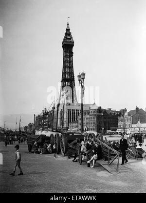 Maison de scènes dans Blackpool, Lancashire. 21 août 1949. Banque D'Images