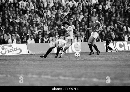 L'Angleterre V La Norvège, match de qualification pour la Coupe du monde. Stade Ullevaal à Oslo, Norvège. La Norvège a gagné 2-1. 9e septembre 1981. Banque D'Images