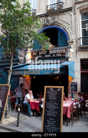 Petit restaurant dans le Quartier Latin, Paris France Banque D'Images