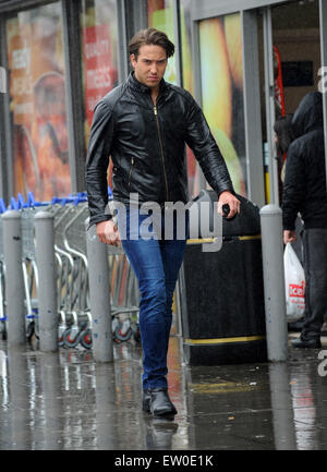 TOWIE star James Lock dans le tournage d' Essex : où : London, Royaume-Uni Quand : 29 Mar 2015 C Banque D'Images