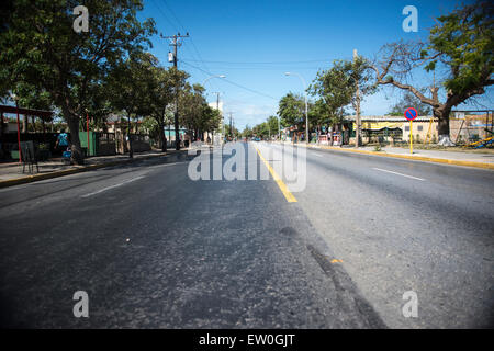 Rue principale à Varadero Banque D'Images