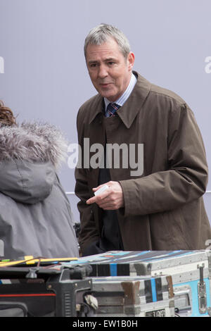 Olivia Colman et Neil Morrissey filmer le nouveau BBC drama 'La nuit' à Londres avec : Neil Morrissey Où : London, Royaume-Uni Quand : 02 Jan 2015 C Banque D'Images