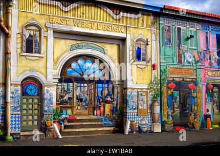 Trompe-l'oeil les effets de l'art de recycler de Fremantle en Australie occidentale Perth Store Banque D'Images