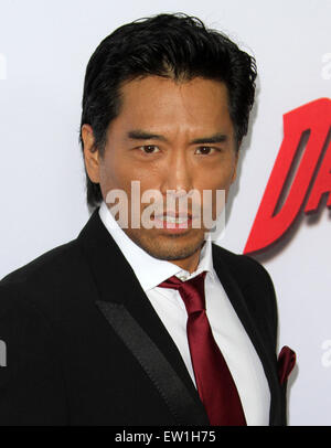 'Merveille' Netflix's Daredevil' A.L. Premiere tenue à la première chambre du Regal Cinemas LA LIVE Avec : Peter Shinkoda Où : Los Angeles, California, United States Quand : 03 Jan 2015 C Banque D'Images