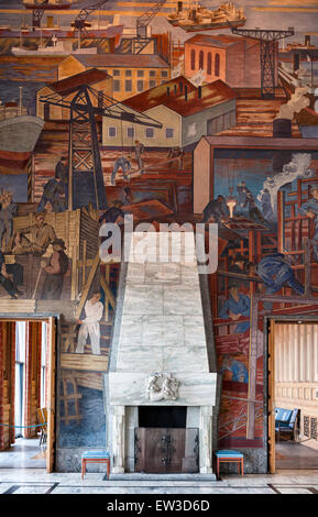 L'hôtel de ville (Radhus), Oslo, Norvège. Banque D'Images