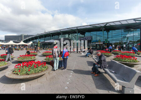 Entrée principale de l'aéroport de Schiphol Banque D'Images