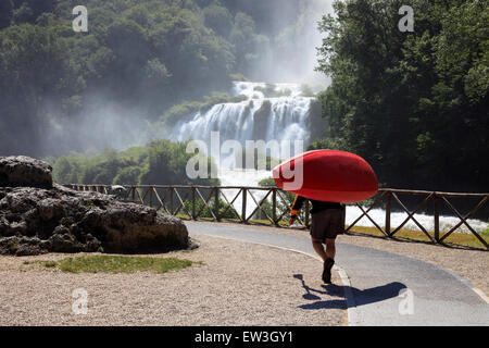 Cascade de Marmore, Ombrie, Italie Banque D'Images