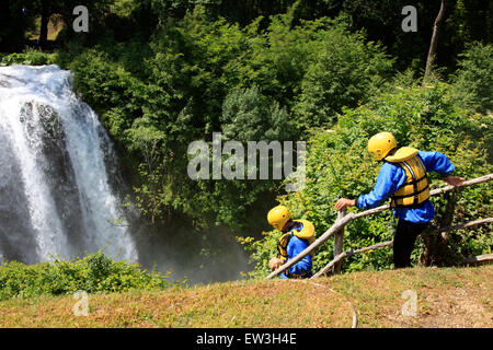 Cascade de Marmore, Ombrie, Italie Banque D'Images