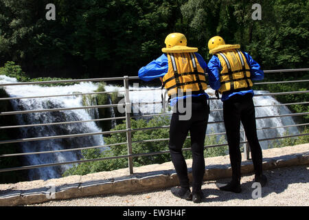 Cascade de Marmore, Ombrie, Italie Banque D'Images