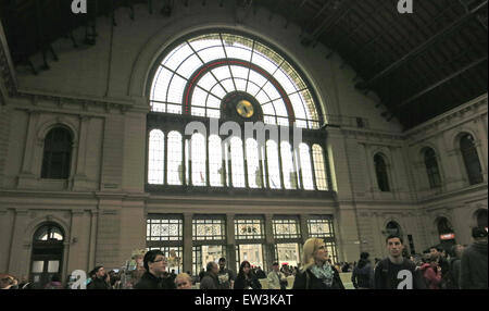 La gare Keleti Palyaudvar Budapest Hongrie Banque D'Images