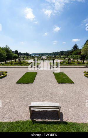 Jardins à l'italienne vue de la partie supérieure de la plate-forme d'observation Le Jardin de fleurs Banque D'Images