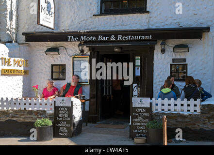 La paille de pub à Port Isaac, Cornwall, UK Banque D'Images