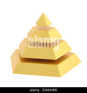 Pyramide divisée en segments Banque D'Images