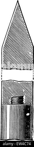 Paratonnerre, vintage engraved illustration. Encyclopédie industrielle E.-O. Lami - 1875. Illustration de Vecteur