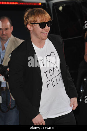 LOS ANGELES, CA - le 28 juillet 2011 : Rupert Grint au Los Angeles premiere de "montée de la planète des singes" au Grauman's Chinese Theatre, à Hollywood. Banque D'Images