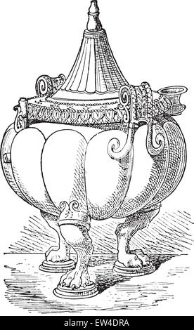 Électrique lobes, vintage engraved illustration. Illustration de Vecteur