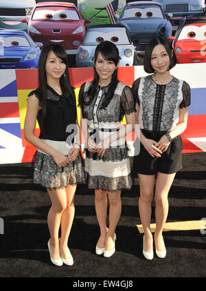 LOS ANGELES, CA - 18 juin 2011 : groupe pop japonais parfum à la première de 'Cars 2' au El Capitan Theatre, à Hollywood. Banque D'Images