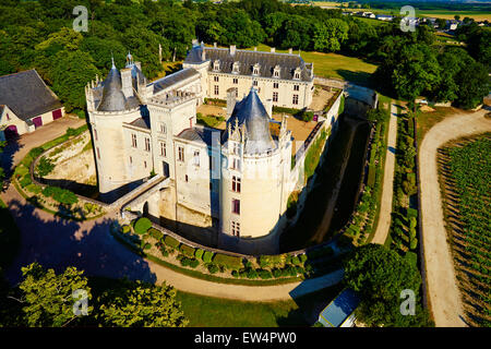 France, Maine et Loire(ministère), vallée de la Loire, le Château de Brézé Banque D'Images