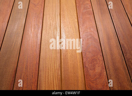 Terrasses en bois de teck Ipe deck en bois motif texture background Banque D'Images