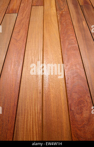 Terrasses en bois de teck Ipe deck en bois motif texture background Banque D'Images