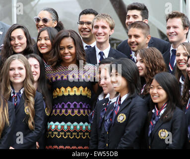 Milan, Italie. 18 Juin, 2015. Au cours de la Première Dame Michelle Obama mène la délégation présidentielle à Milan Expo 2015 le jeudi 18 juin 2015, à Milan Photo : Andrea Spinelli/Alamy Live News Banque D'Images