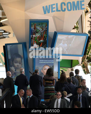 Milan, Italie. 18 Juin, 2015. Au cours de la Première Dame Michelle Obama mène la délégation présidentielle à Milan Expo 2015 le jeudi 18 juin 2015, à Milan Photo : Andrea Spinelli/Alamy Live News Banque D'Images