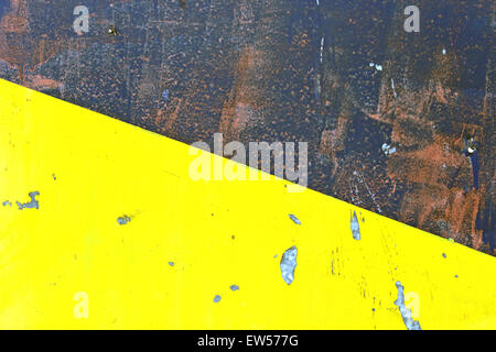 Grunge fer jaune et noir fond de surface Banque D'Images