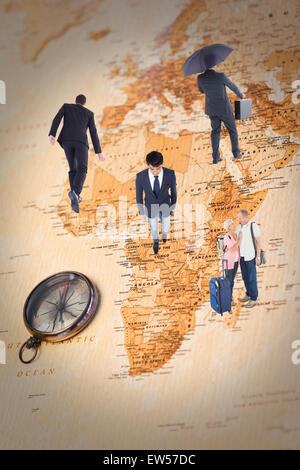 Composite image of older couple passe leurs vacances Banque D'Images