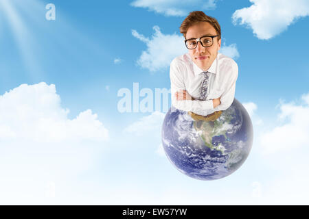 Image composite de jeune businessman looking at camera Banque D'Images