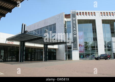 Entrée du bâtiment Stopera à Amsterdam, Pays-Bas, le logement à la fois l'Hôtel de Ville & le Dutch National Opera & Ballet Banque D'Images