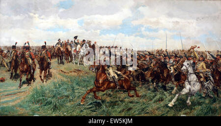 Ernest Meissonier (1815-1891). Le peintre français. En 1807, bataille de Fridland, ca. 1861-75. Hommage à Napoléon. Banque D'Images