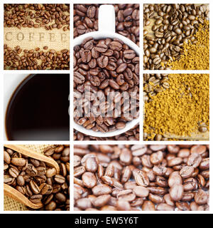 Image composite de grains de café Banque D'Images