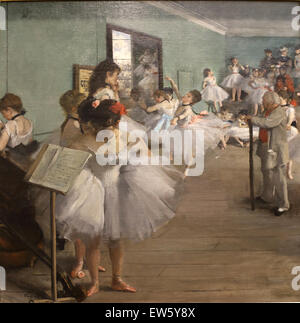 Edgar Degas (1834-1917). Le peintre français. La classe de danse, 1874. Huile sur toile. Metropolitan Museum of Art de New York. USA. Banque D'Images