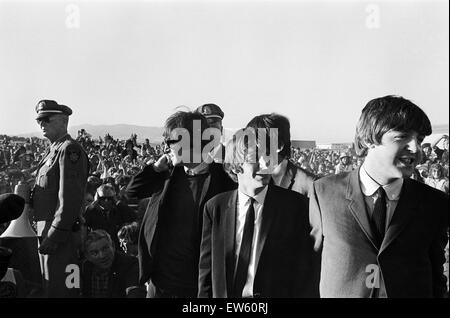 Les Beatles 1964 American Tour de San Francisco. (Photo) Les Beatles parmi les fans. 18 août 1964 Banque D'Images