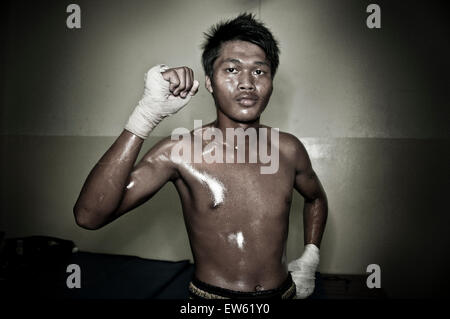 Lutte Muay Thai Boxe en Thaïlande Banque D'Images