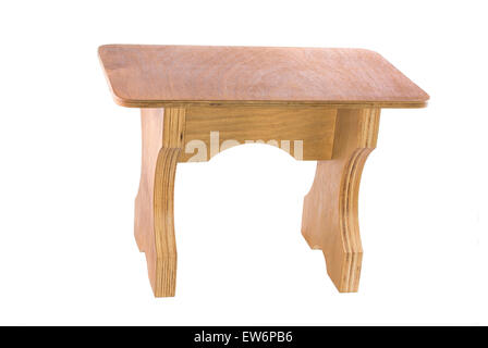 Petit tabouret fabriqué à partir de contreplaqué. Banque D'Images