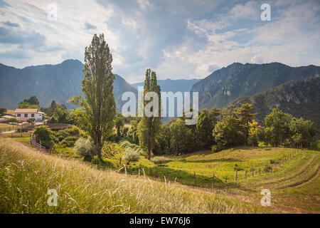 Agriturismo Nai, réserve naturelle, Alto Garda Bresciano Italie Banque D'Images