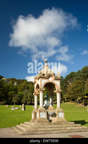 Royaume-uni, Pays de Galles, Conwy, Llandudno, Happy Valley parc public 1887 fontaine du Jubilé Banque D'Images