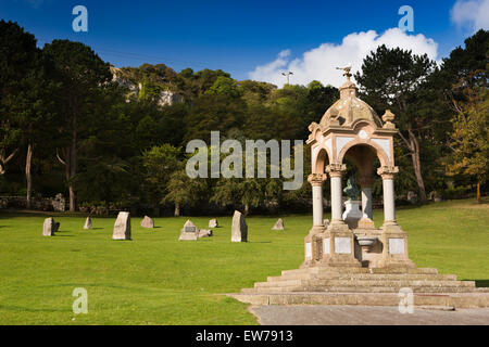 Royaume-uni, Pays de Galles, Conwy, Llandudno, Happy Valley parc public 1887 fontaine du Jubilé Banque D'Images